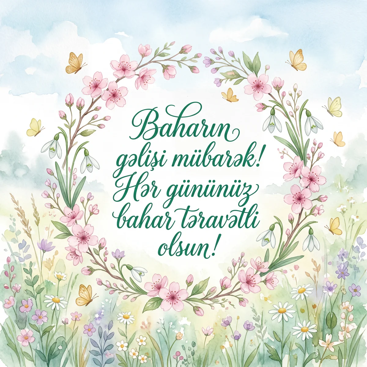 Baharın gəlişi münasibətilə təbrik edirəm!