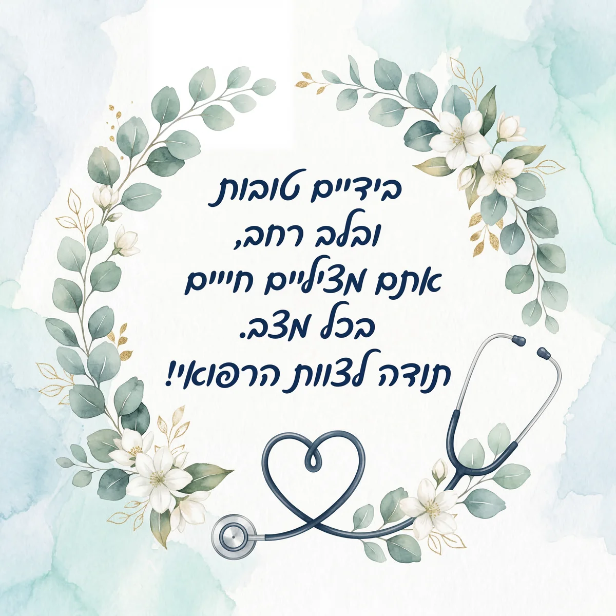 תודה לצוות הרפואי ביום הרופא הבינלאומי