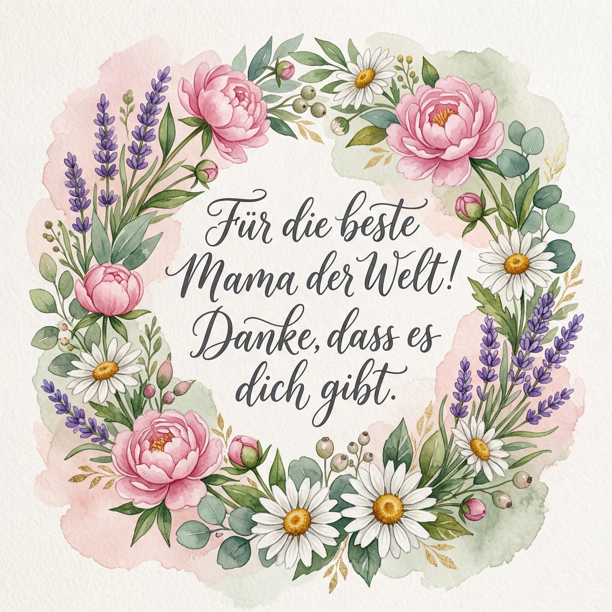 Muttertag Karte für die beste Mama der Welt