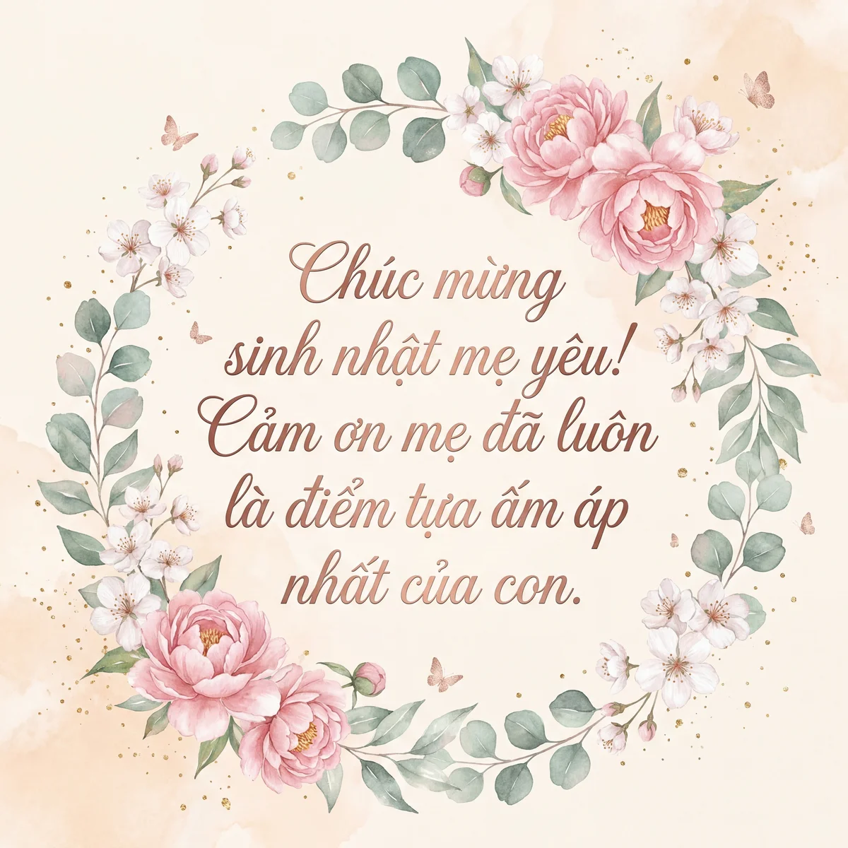 Chúc mừng sinh nhật mẹ yêu của con!