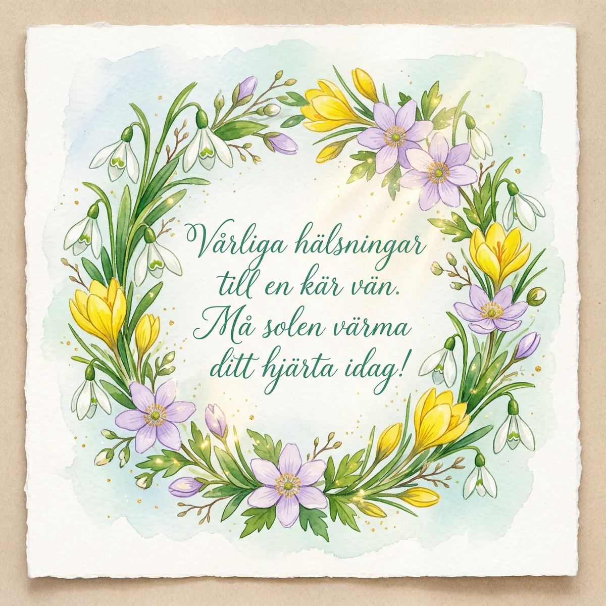 Vårliga hälsningar till en kär vän