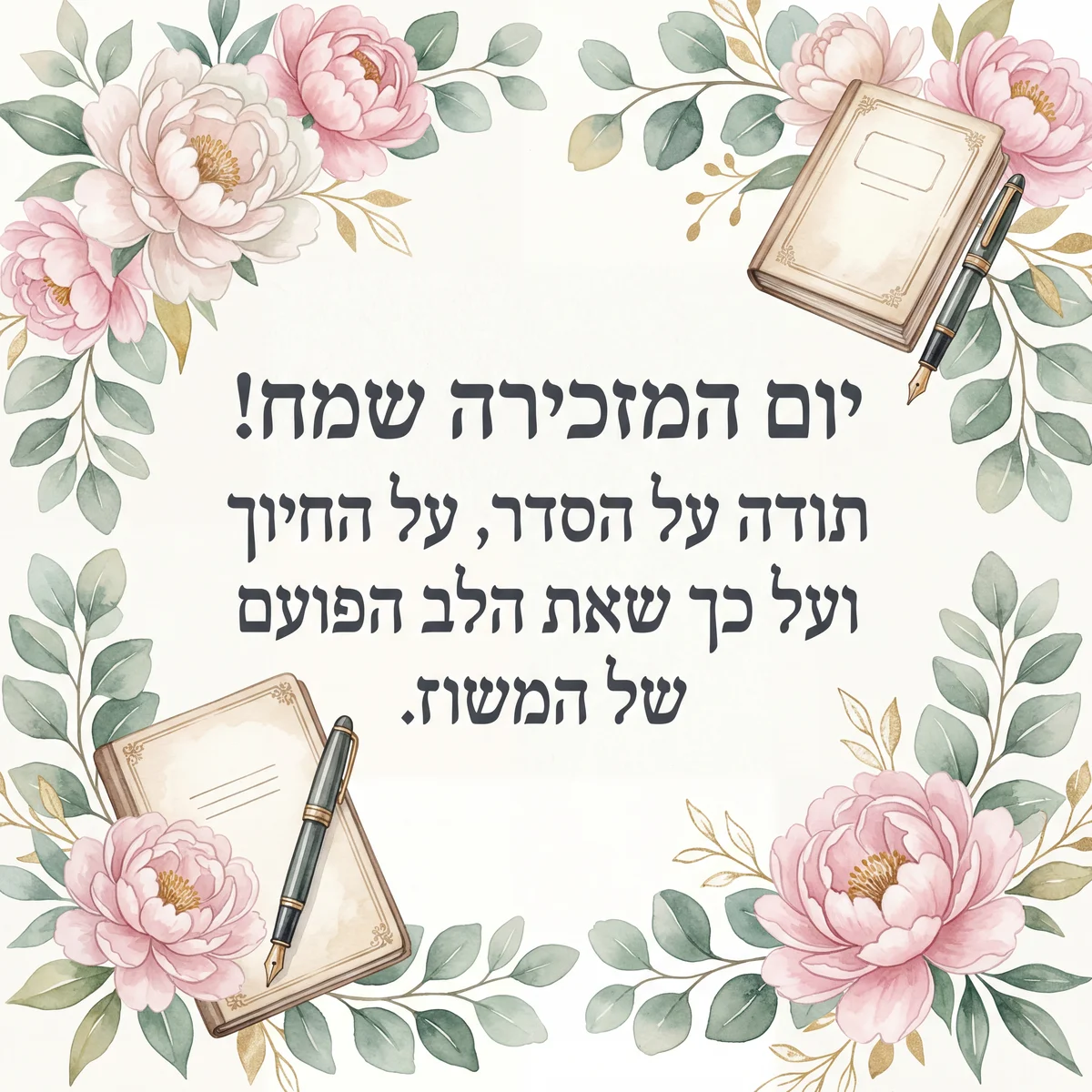 איחולים ליום המזכירה המיוחדת שלנו