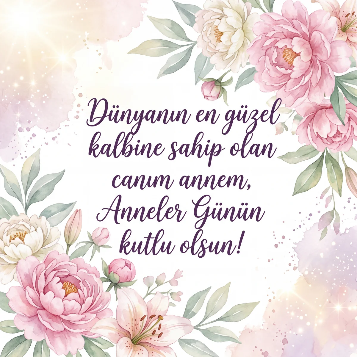 Anneler Günü için anneye kart mesajı