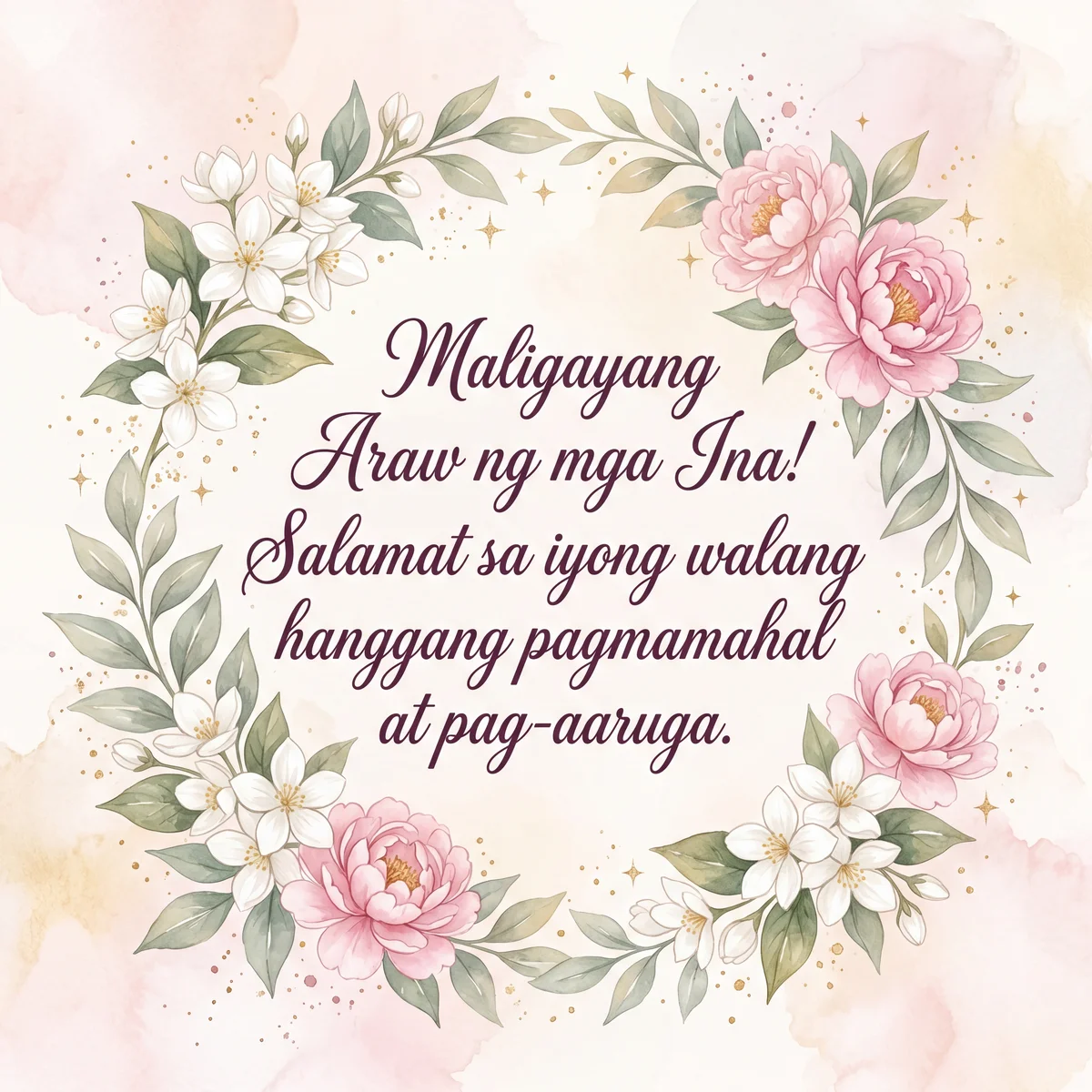 Pagbati sa Araw ng mga Ina para sa aking nanay