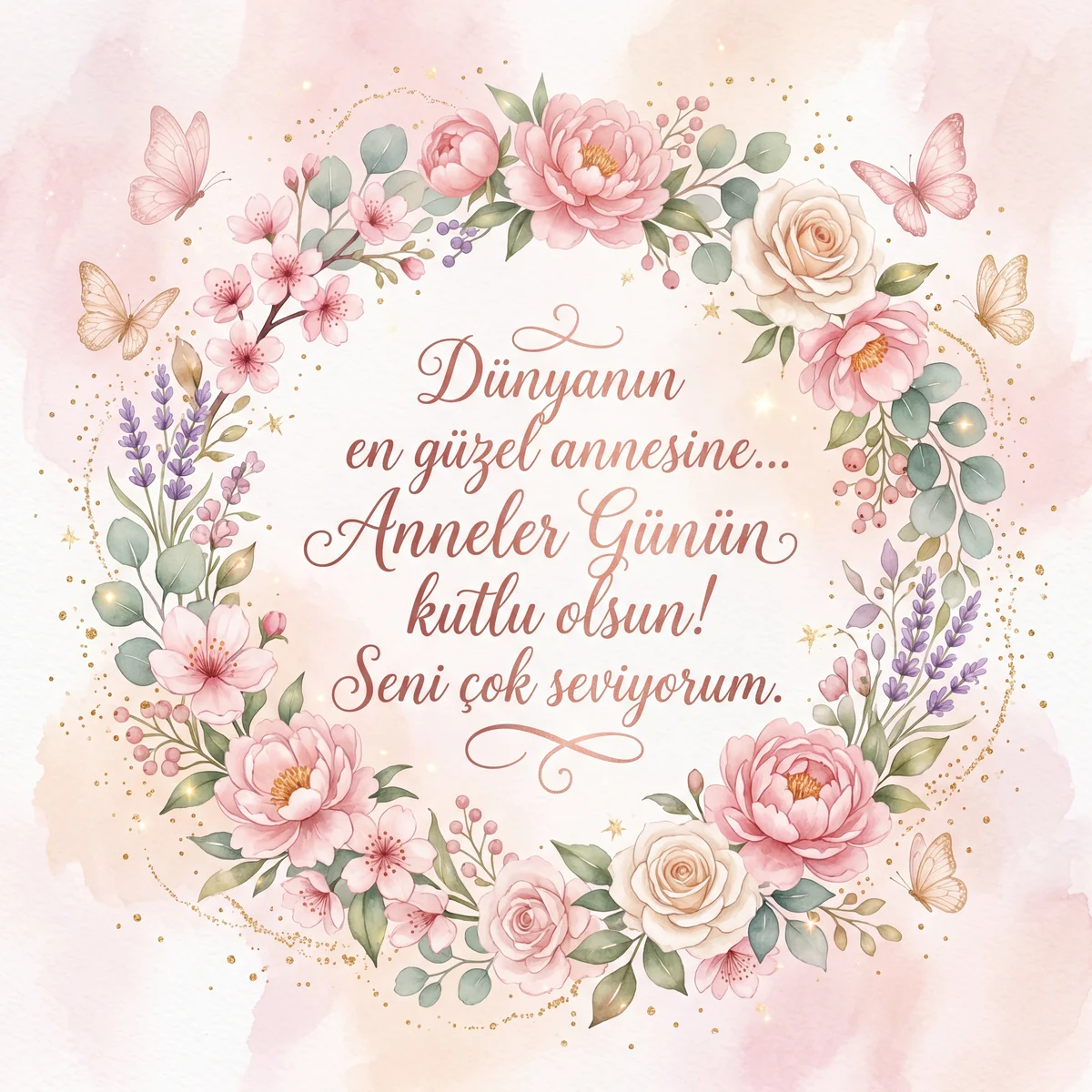 Anneler Günü için anneye özel kart mesajı