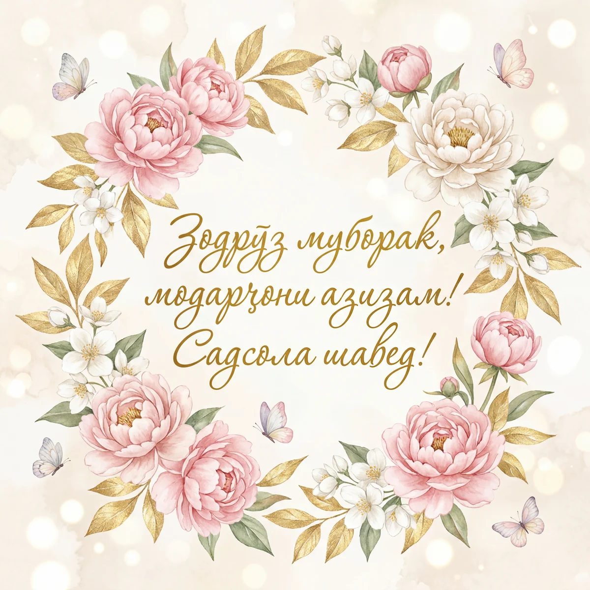 Табрикоти зодрӯзӣ барои модар