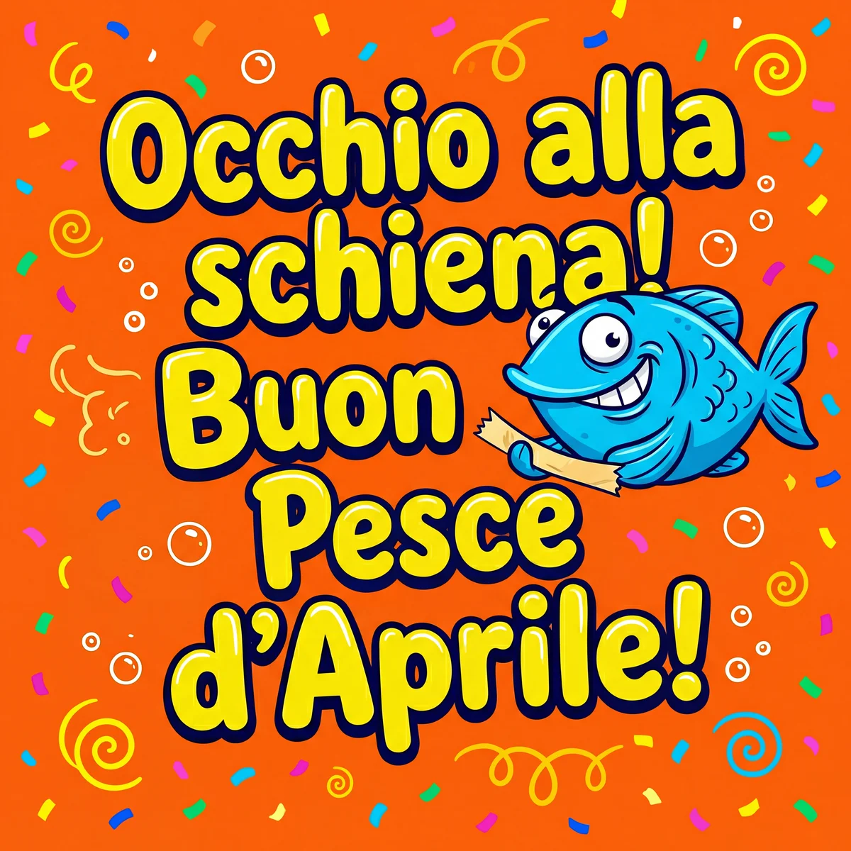 Biglietto divertente per il Pesce d'Aprile