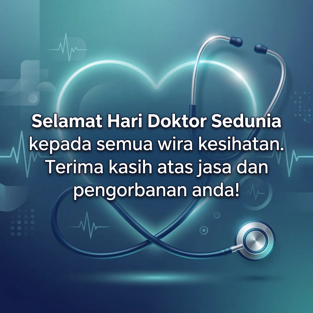 Selamat Hari Doktor Sedunia kepada semua wira kesihatan.
