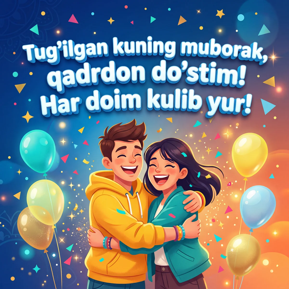 Eng yaqin do'stimga tug'ilgan kun tabrigi