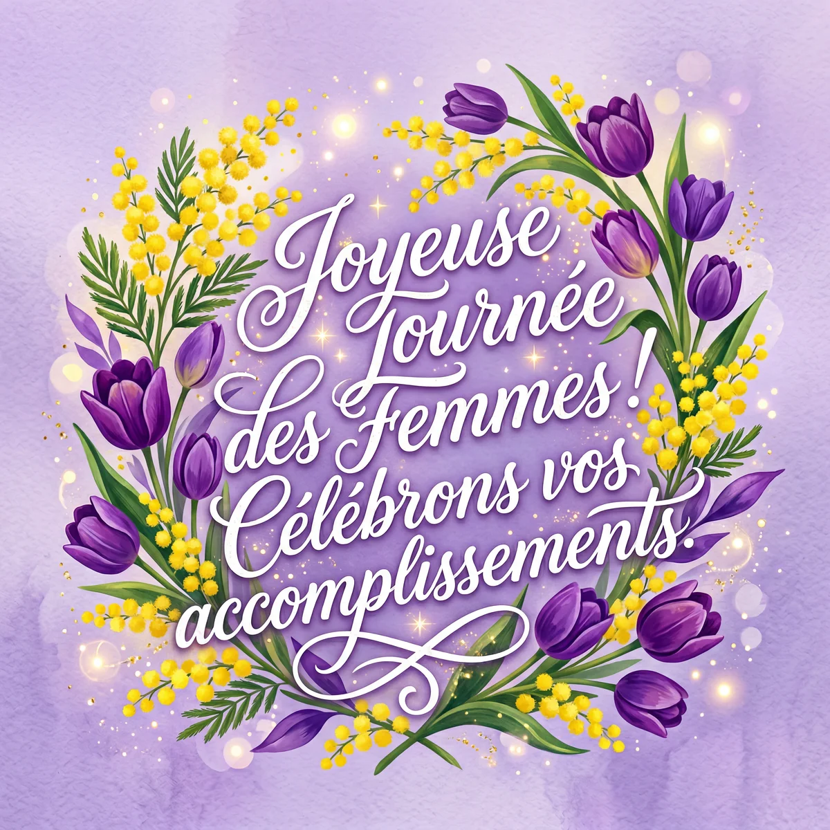 Joyeuse Journée des Femmes! Célébrons vos accomplissements.