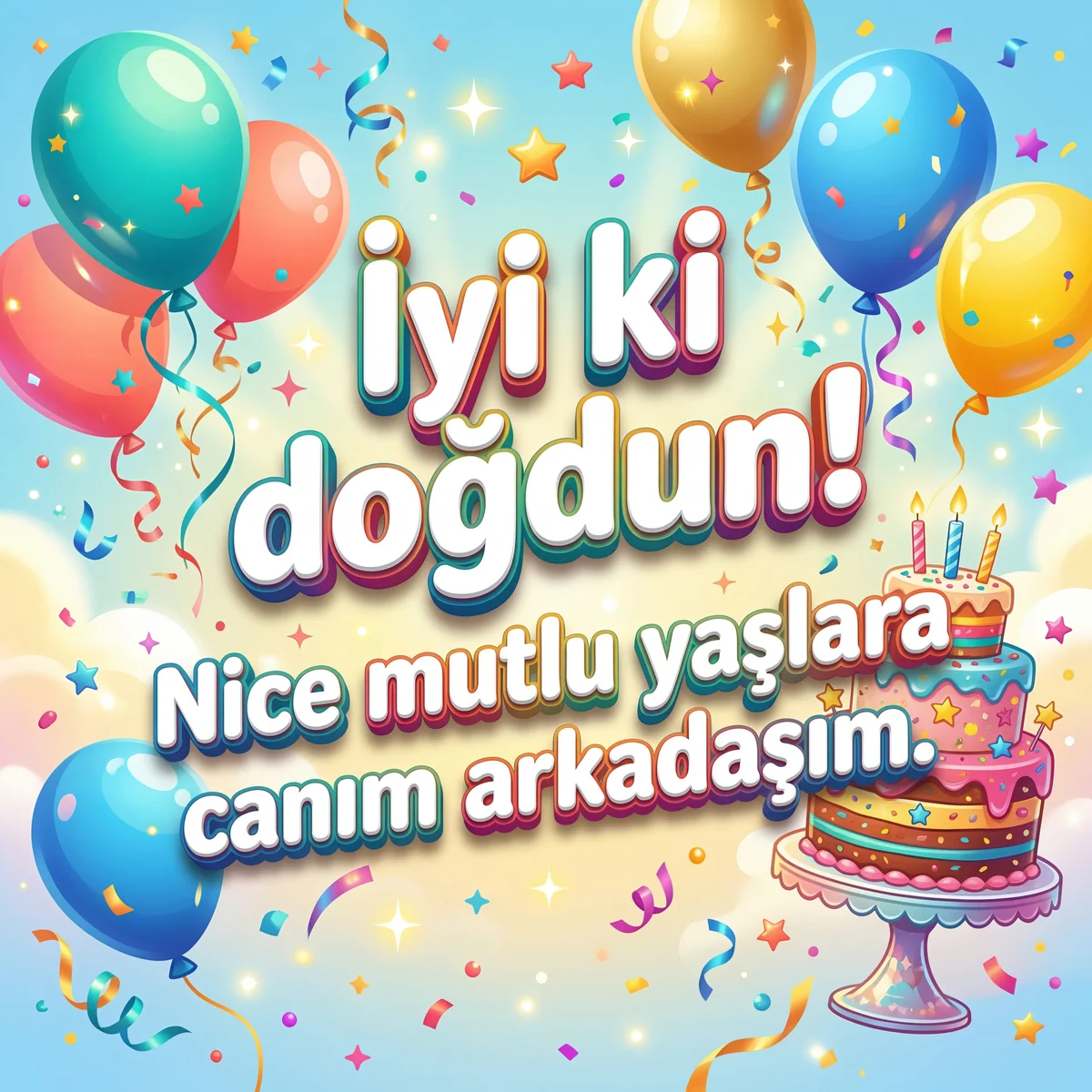 arkadaşa doğum günü kutlama mesajı