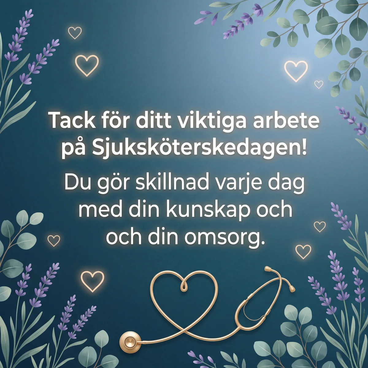 Tack för ditt viktiga arbete på Sjuksköterskedagen!