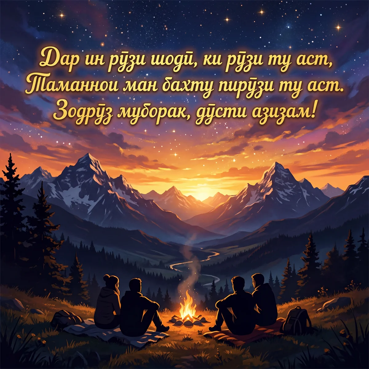 Табрикоти зодрӯз барои дӯсти азиз.