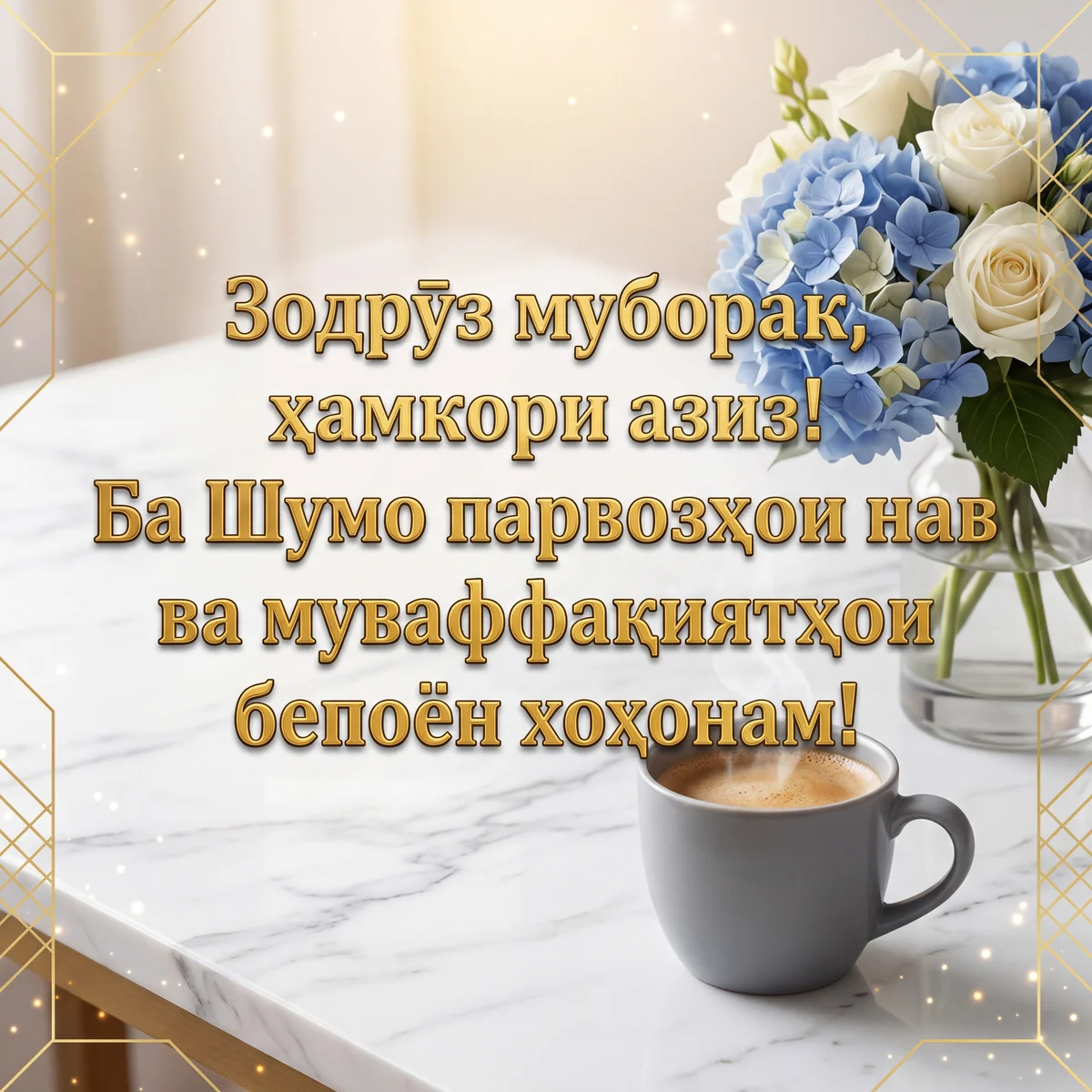 Табрикоти зодрӯзӣ барои ҳамкори азиз