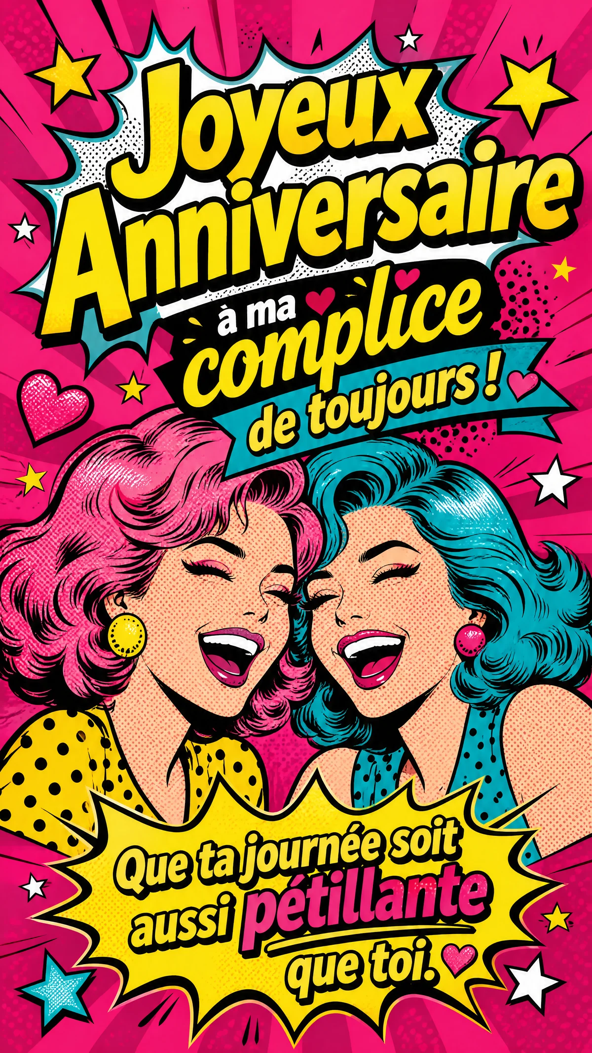 carte d'anniversaire pour ma meilleure amie