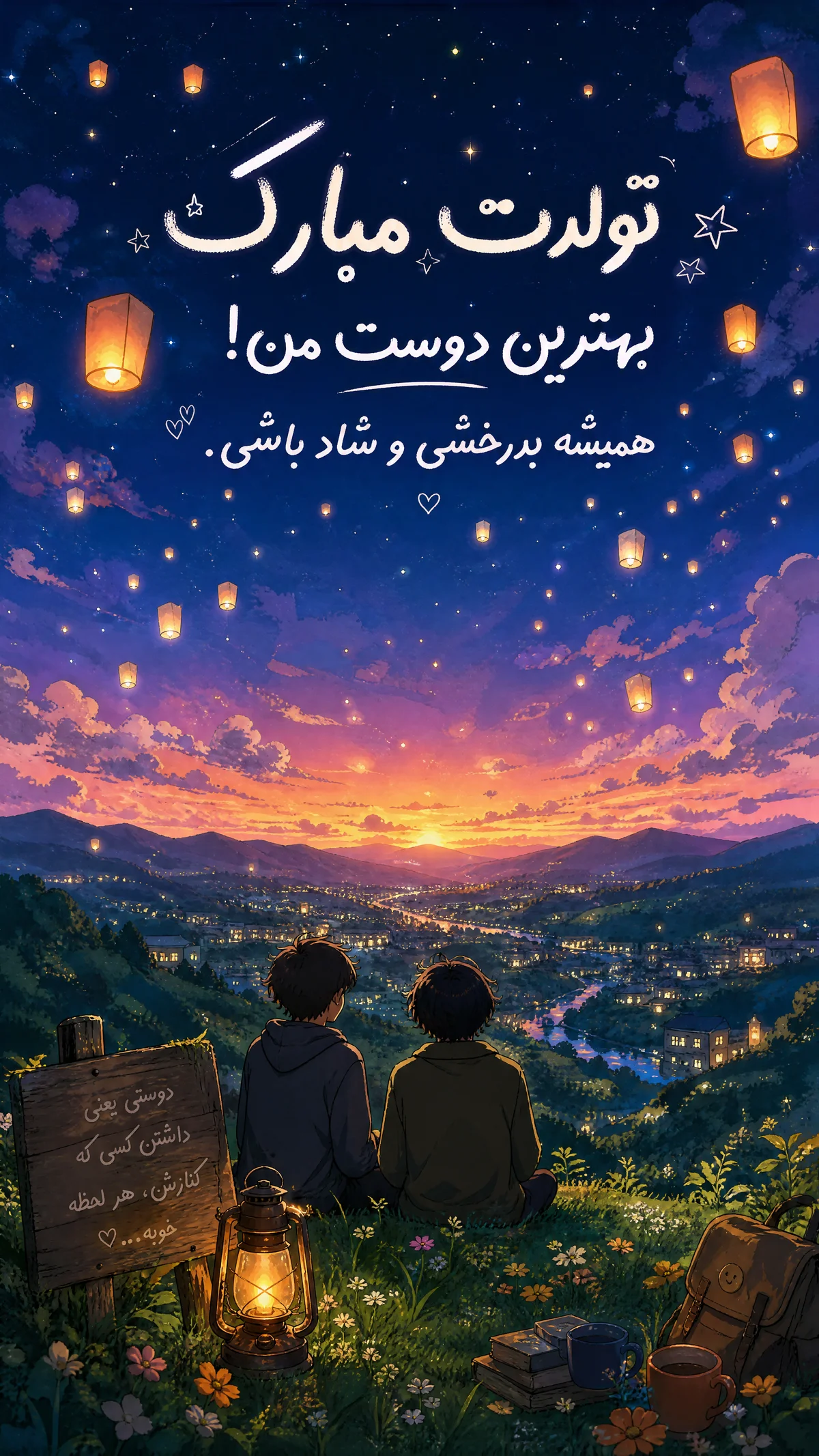 تبریک تولد برای بهترین دوست