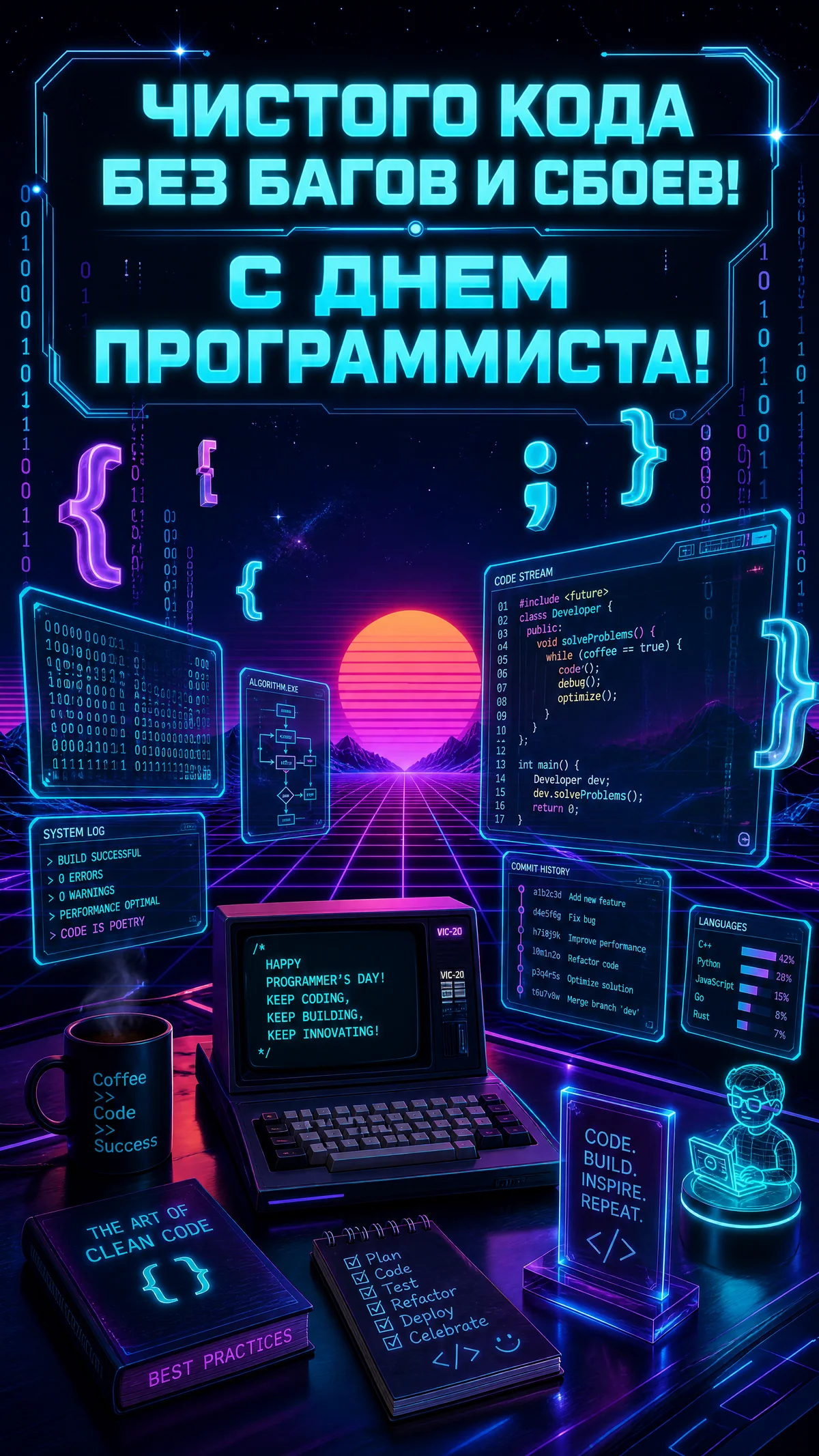 поздравление с днём программиста на работе