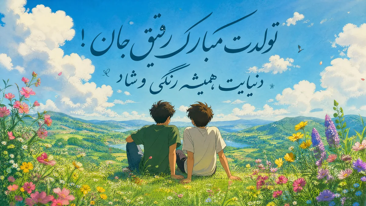 کارت تبریک تولد برای دوستم