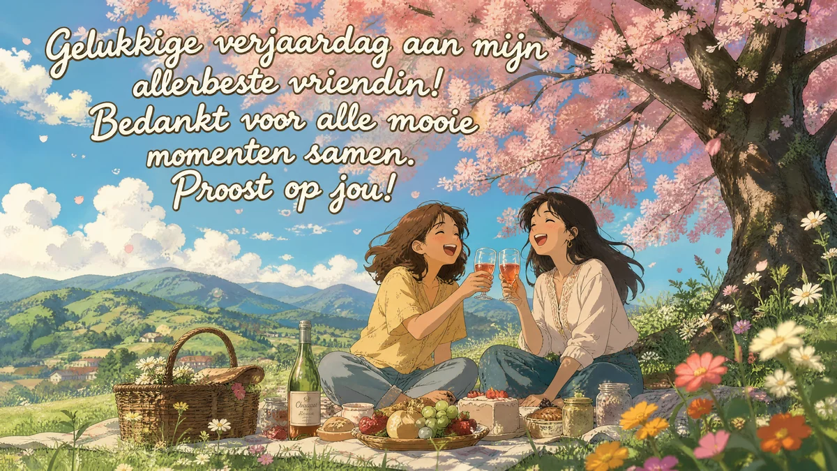 verjaardagskaart voor mijn beste vriendin