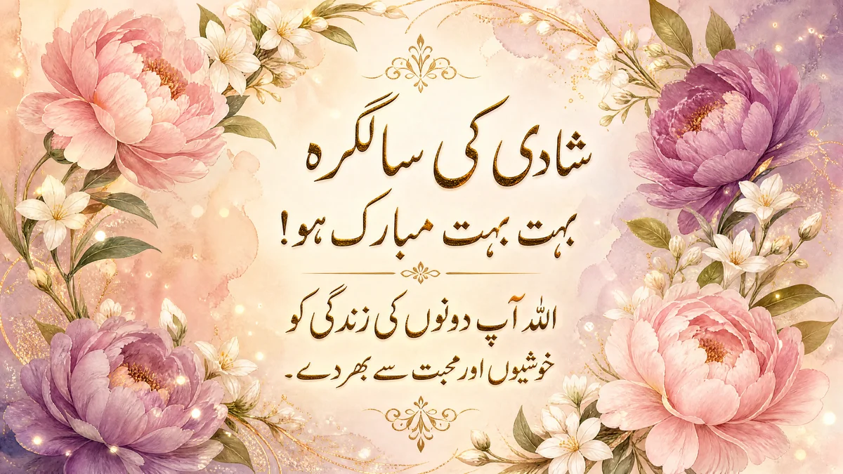 دوست کی شادی کی سالگرہ پر مبارکباد