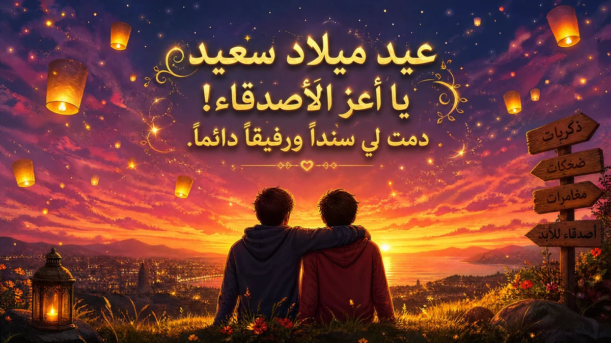 تهنئة عيد ميلاد سعيد لصديق مقرب