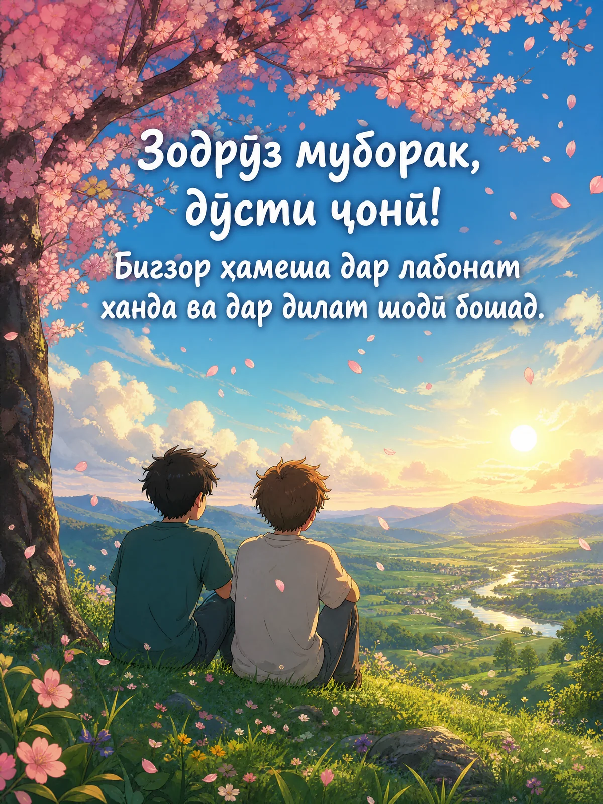 Табрикоти зодрӯз барои дӯсти наздик