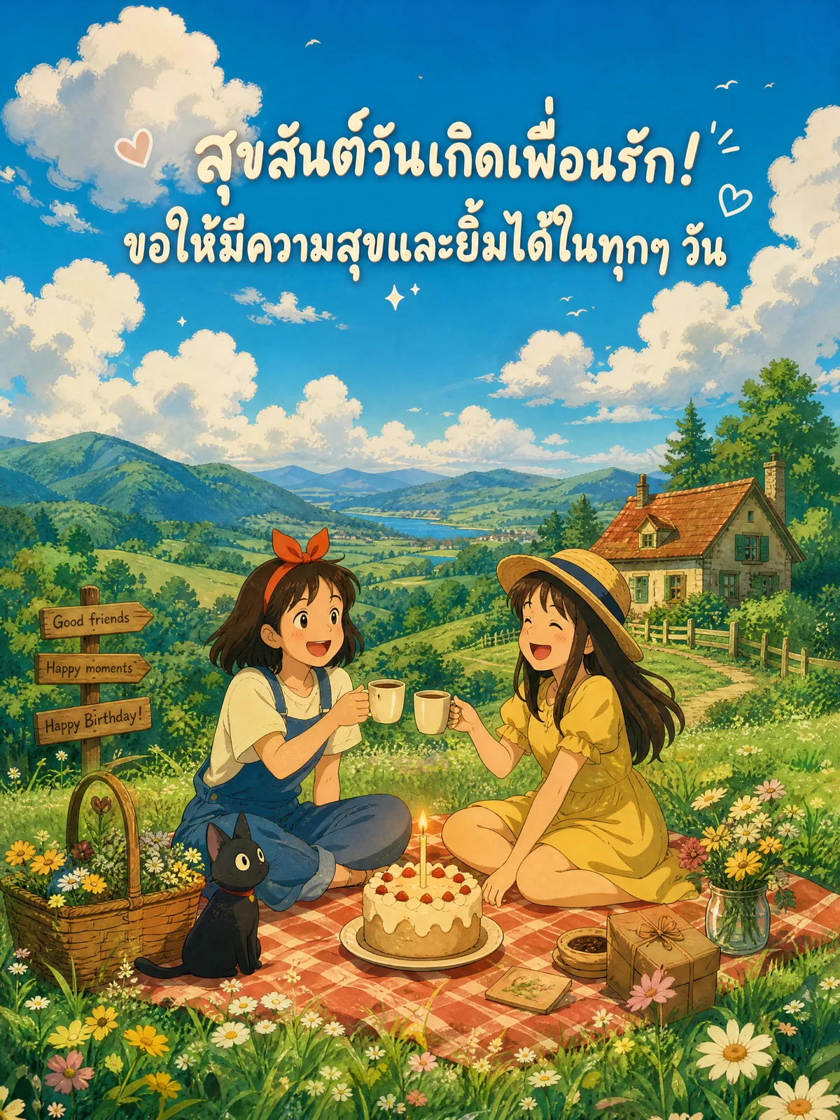 การ์ดอวยพรวันเกิดเพื่อน