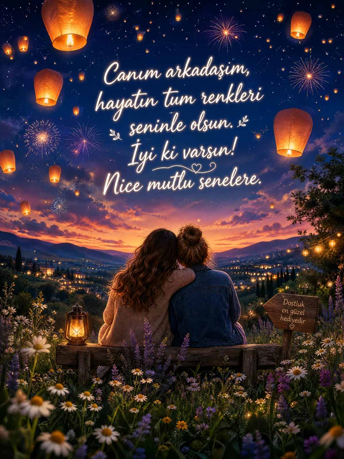 Canım arkadaşıma doğum günü kartı