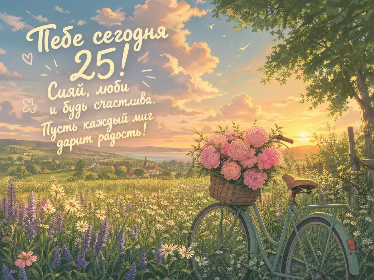 открытка подруге на день рождения 25 лет с тёплыми словами