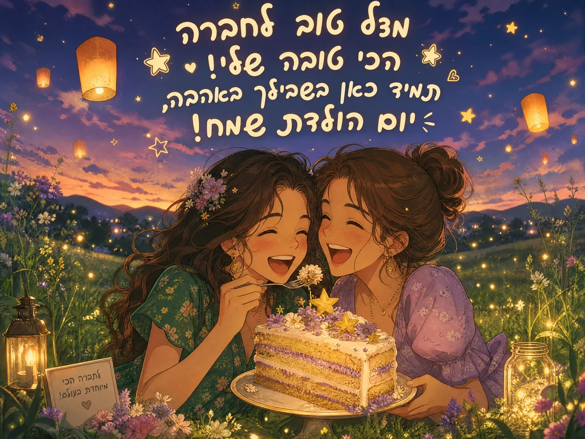 יום הולדת שמח לחברה הכי טובה