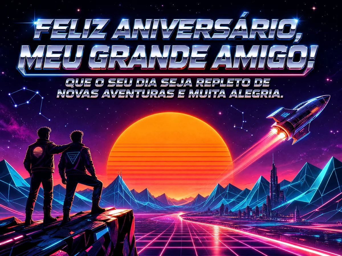 cartão de aniversário para amigo