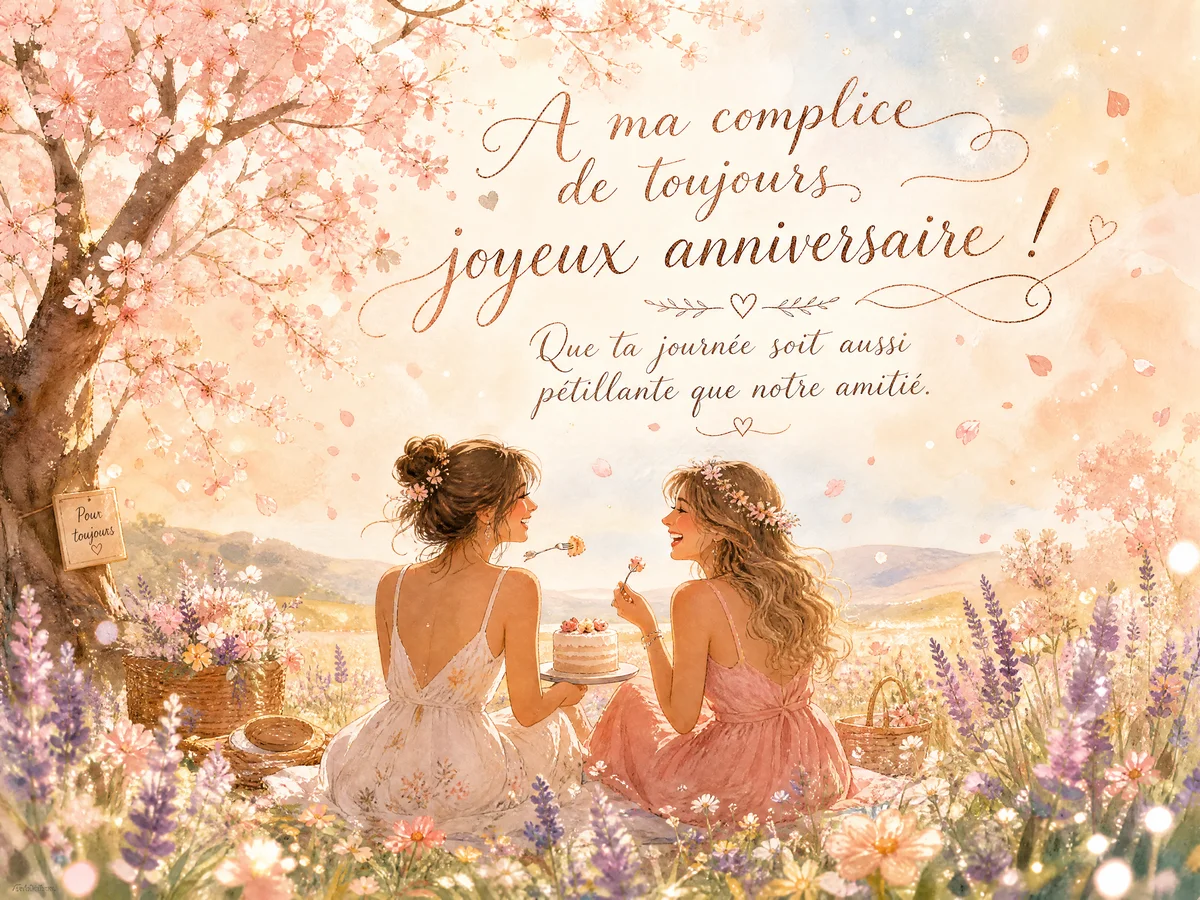 Carte d'anniversaire pour ma meilleure amie