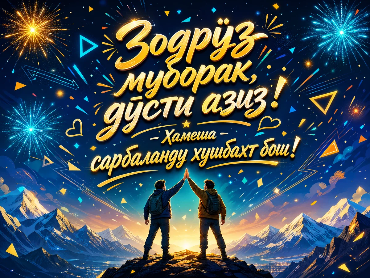 Табрикоти зодрӯз барои дӯст
