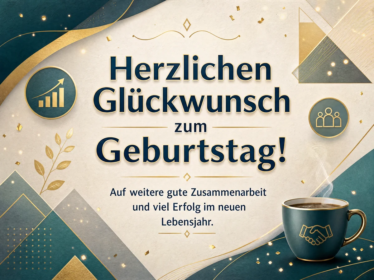 Glückwünsche zum Geburtstag für einen Kollegen
