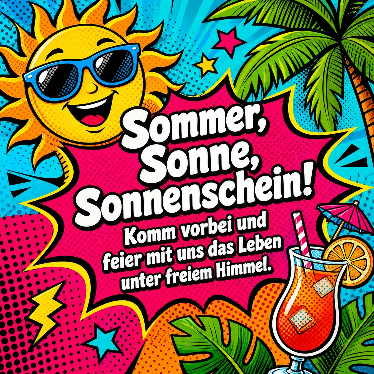 Sommerparty Einladungstext