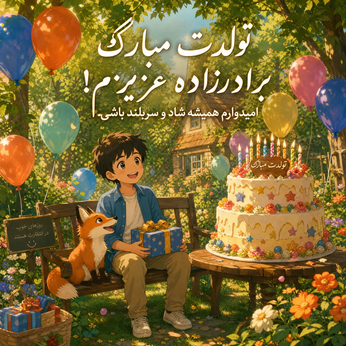 کارت تبریک تولد برای برادر زاده