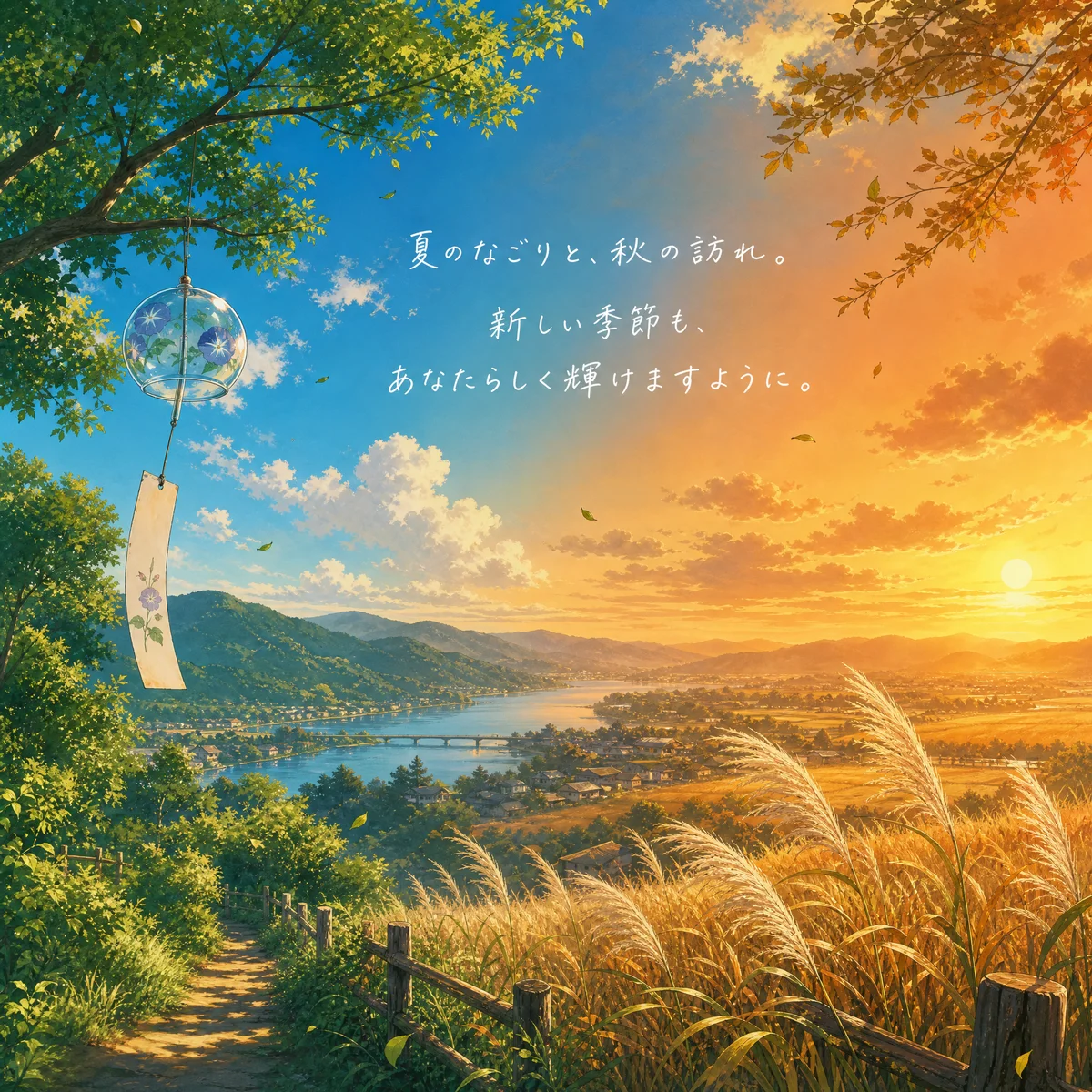 夏の終わりと新しい季節の始まりを祝うメッセージ