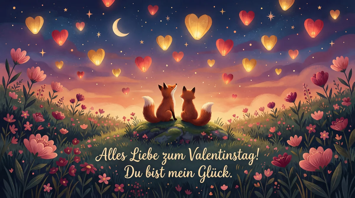 Herzliche Valentinstagsgrüße für meine Liebe