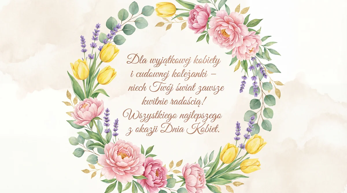Życzenia na Dzień Kobiet dla wspaniałej koleżanki