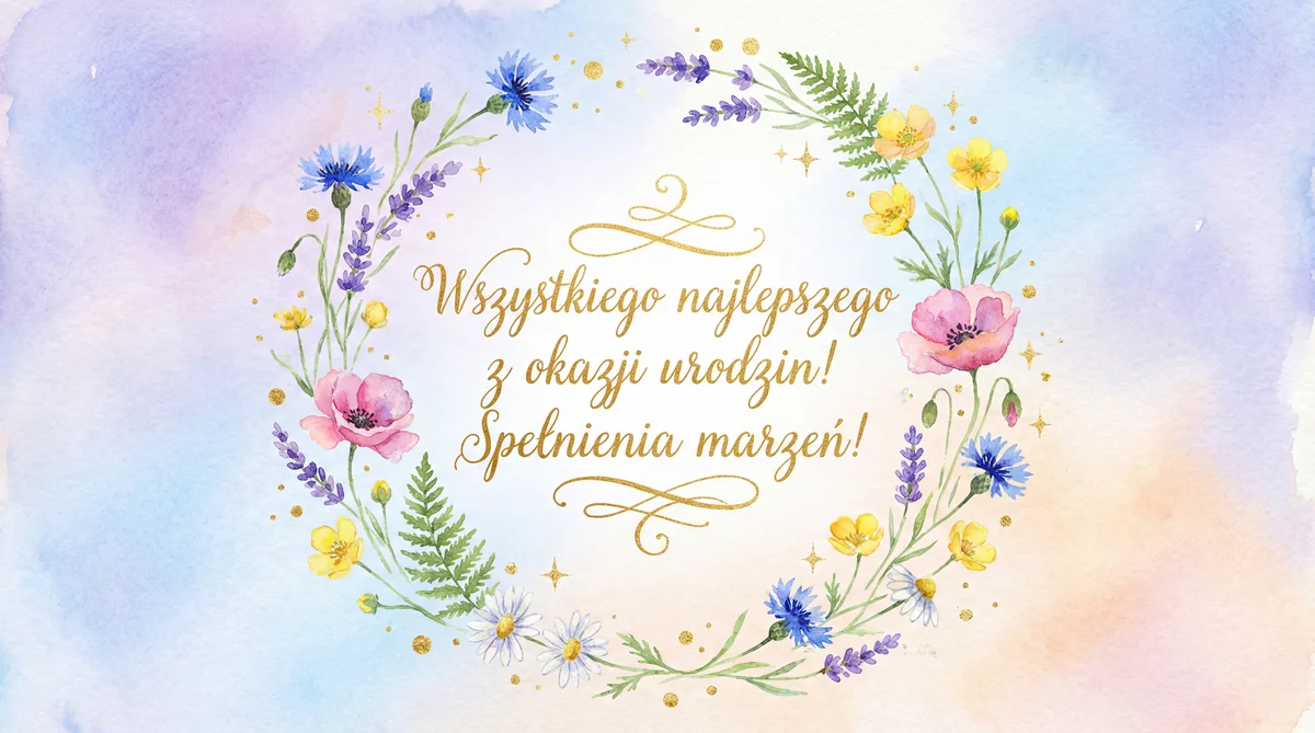 Wszystkiego najlepszego z okazji urodzin! Spełnienia marzeń!