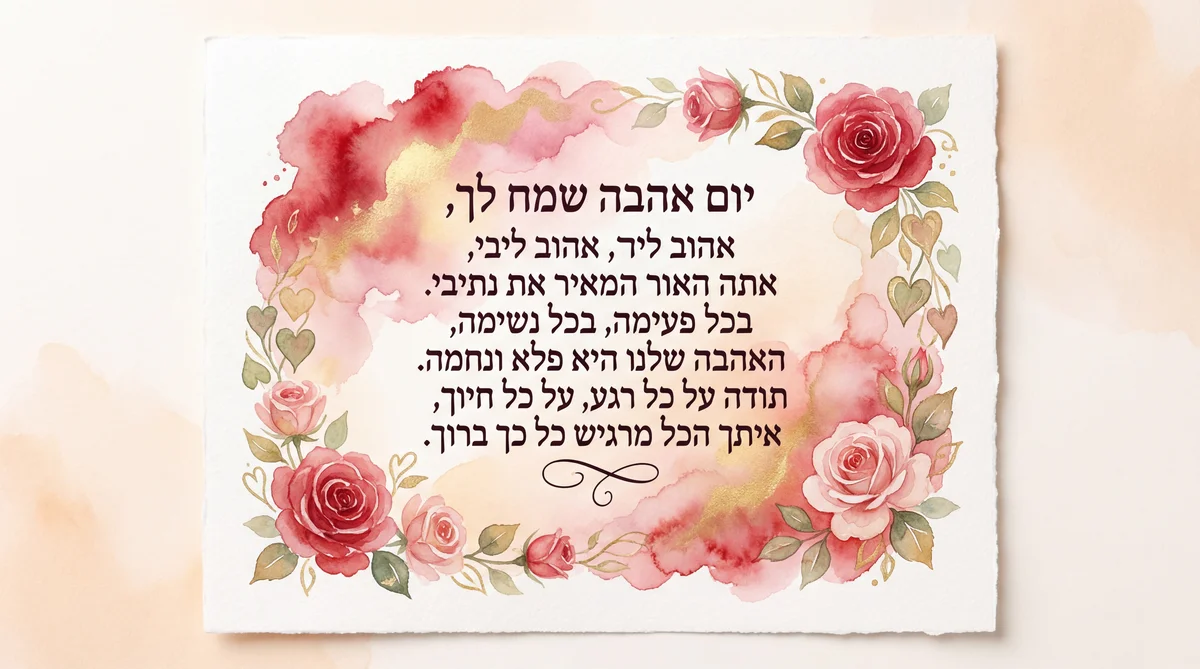 איחולים ליום האהבה לבן זוג