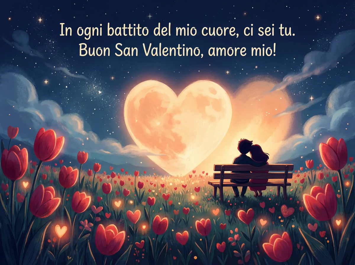 Biglietto d'auguri per San Valentino al mio amore