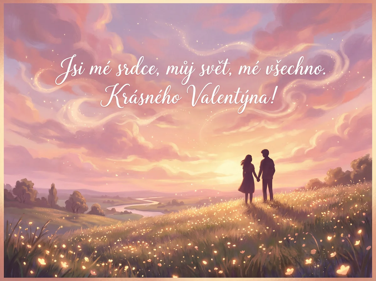 Přání k Valentýnu pro lásku