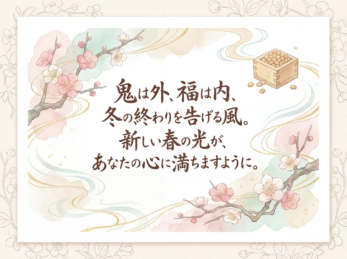 節分に贈る、新しい春の訪れを祝うメッセージ