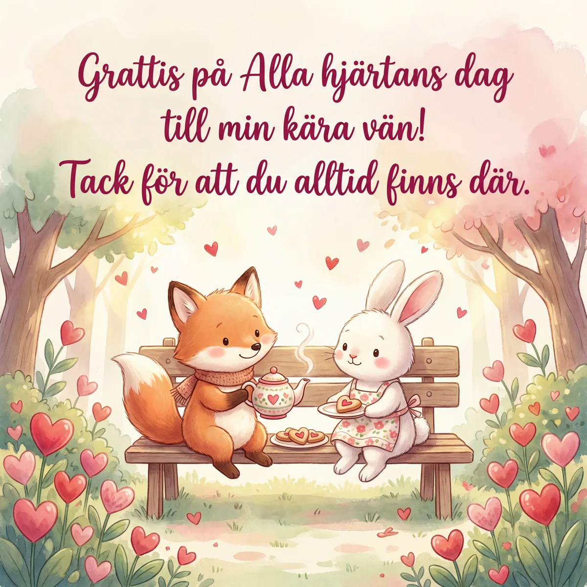 Grattis på Alla hjärtans dag till min kära vän!