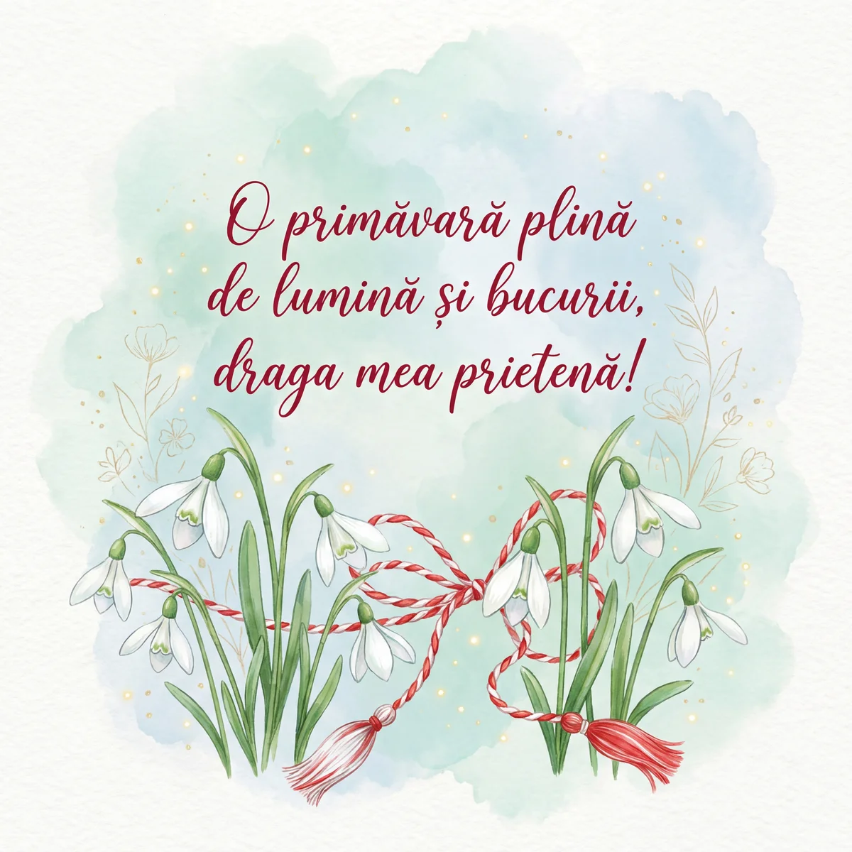 Urări de Mărțișor pentru o prietenă dragă