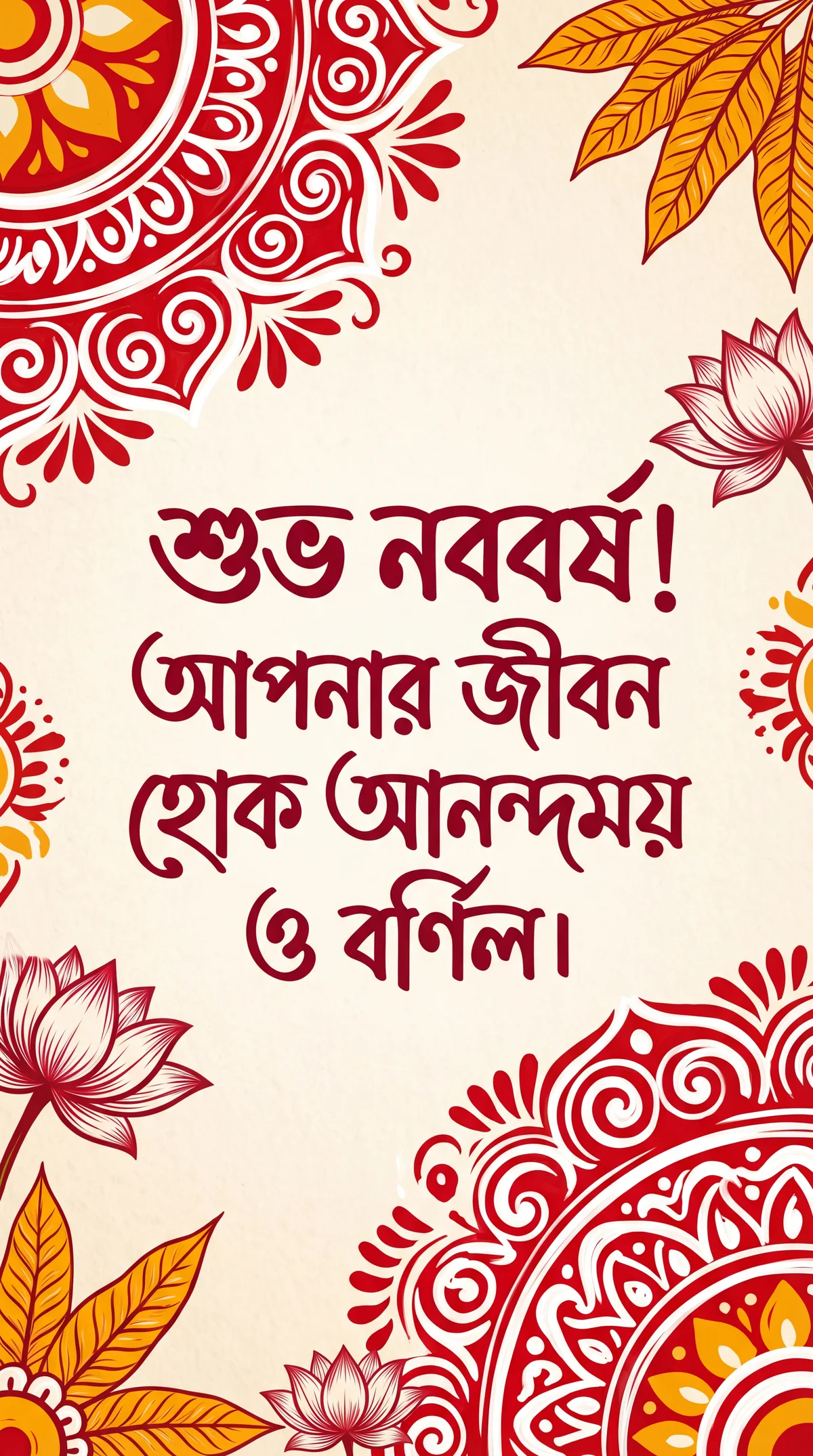 শুভ নববর্ষের শুভেচ্ছা