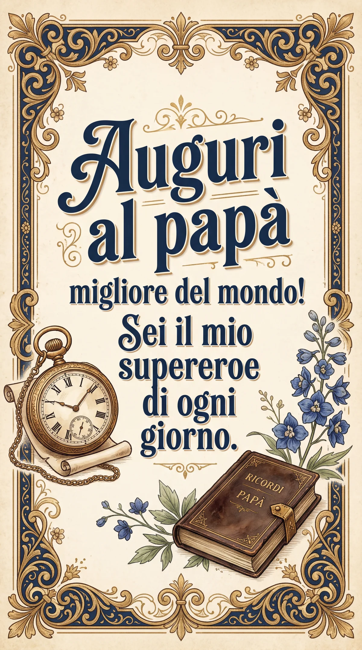 biglietto di auguri per la Festa del Papà