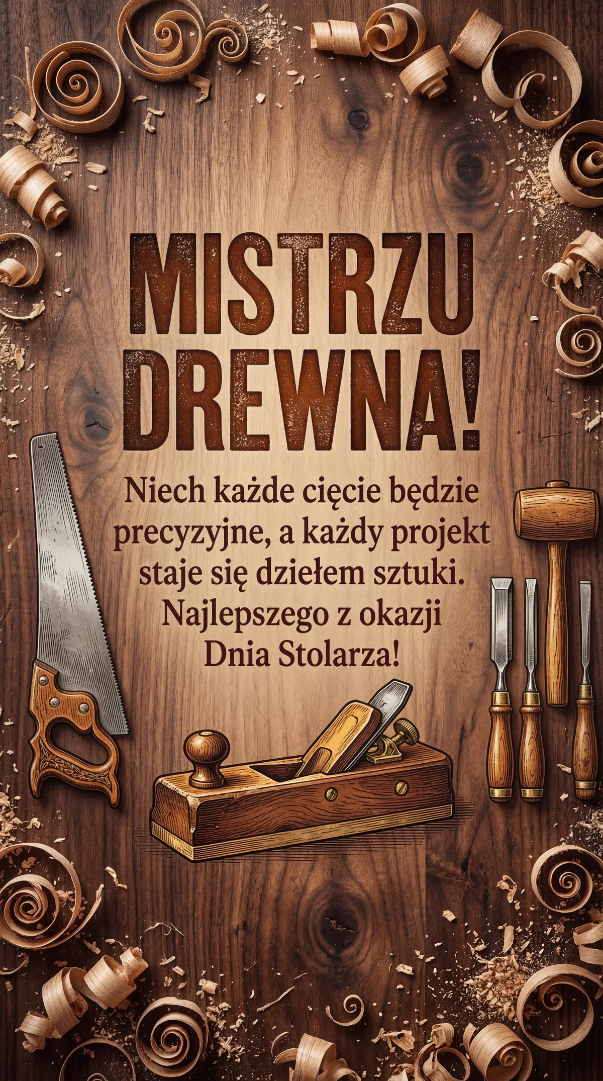Kartka z okazji Dnia Stolarza