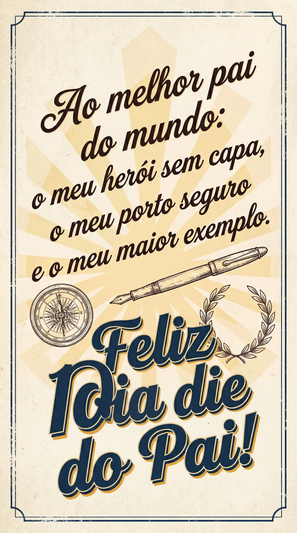 Ideia de texto para cartão de Dia do Pai para o melhor pai d...